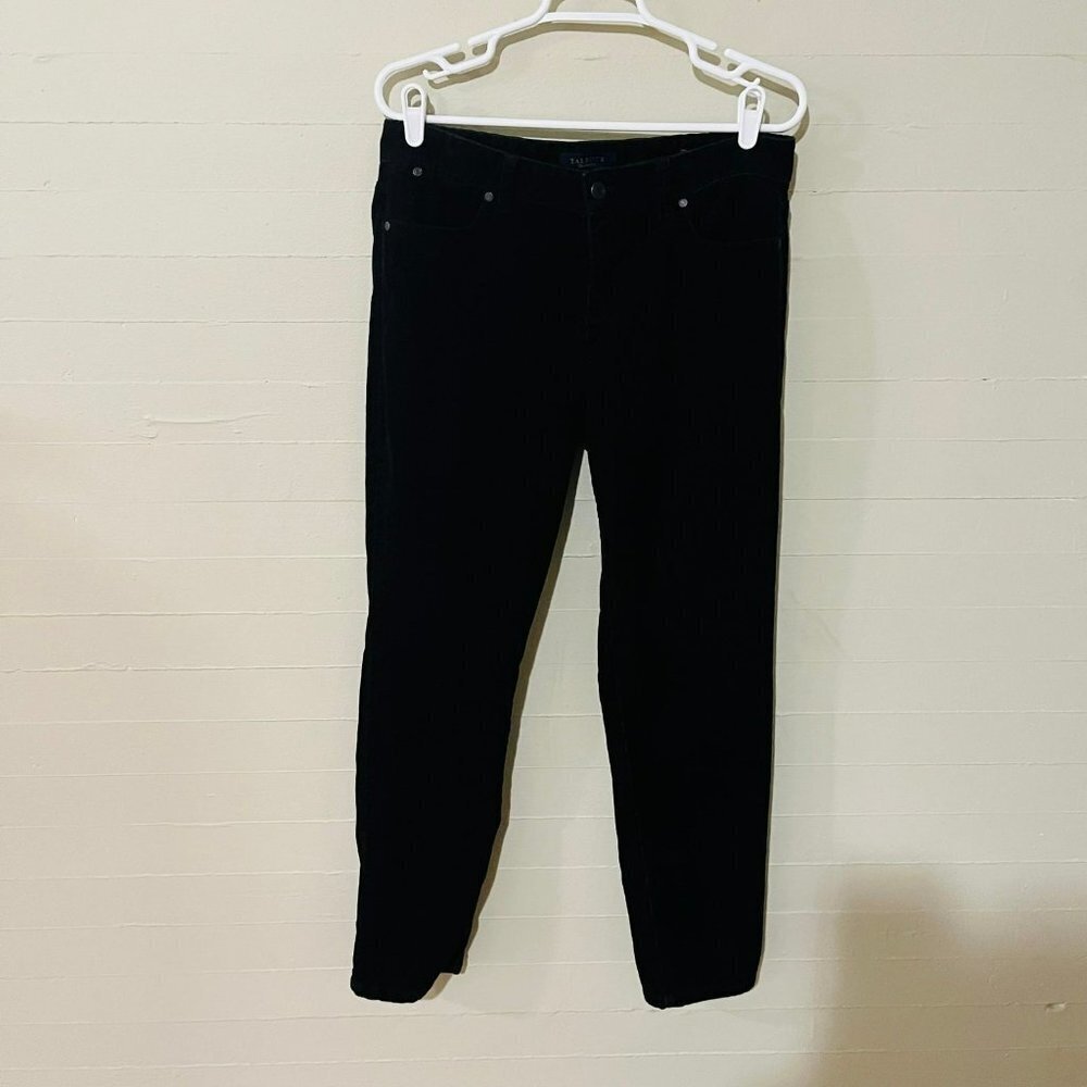Talbots Classic Black Cotton Corduroy Pants Size10
